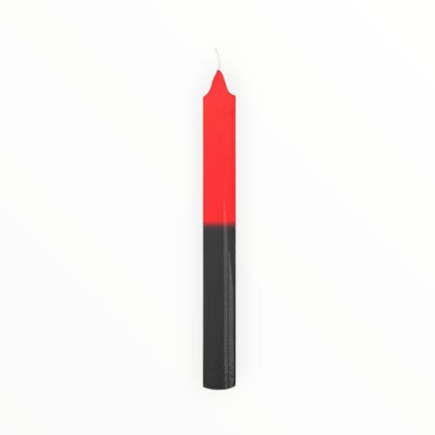 Vela Palito 18cm Preta e Vermelha - Quilo