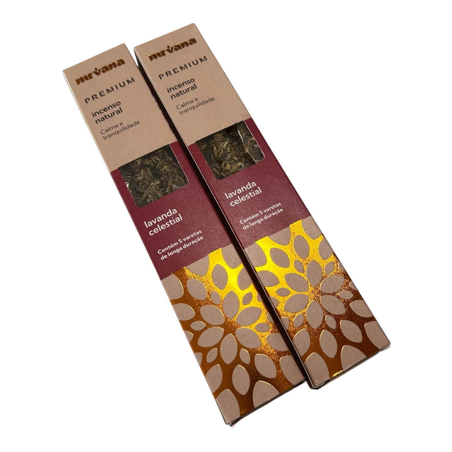 Nirvana Premium Lavanda Celestial — Incenso Natural (5 varetas)