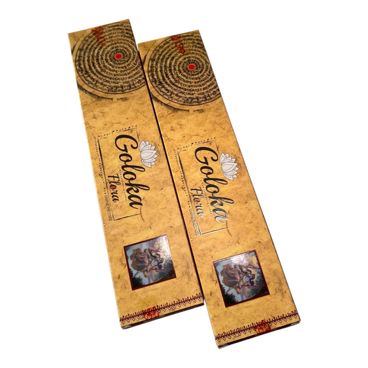 Goloka Flora — Incenso Natural 15g (Floral Clássico)